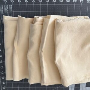Set Of 5 Eileen Fisher Home‎ Linen Raw Edge Butter Yellow Standard Pillowcase
